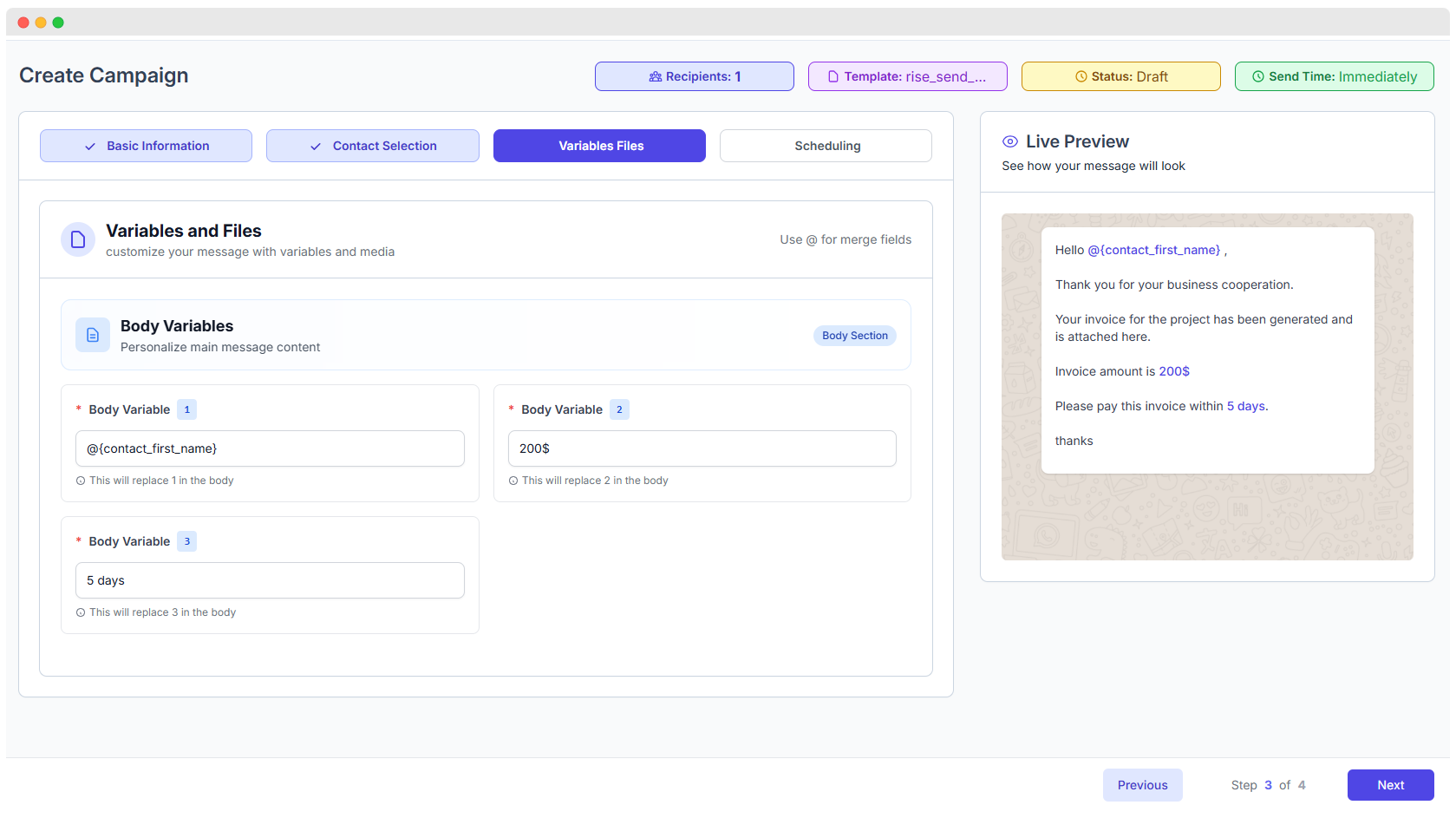 Campaign Variables and Files